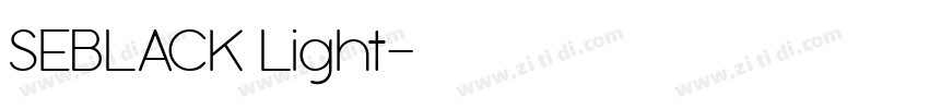 SEBLACK Light字体转换
